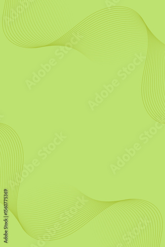 Abstract background with lines and waves. Standard poster size. Element for design isolated. Vector background for brochure, booklet, flyer. Green gradient