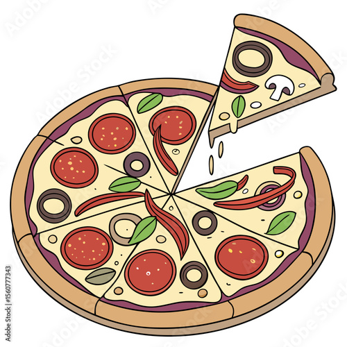 pizza vector illustration