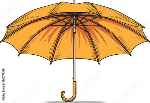 Bright Yellow Umbrella: A Pop of Color and Protection
