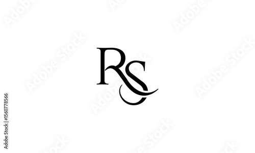 RS initial letters, monogram logo