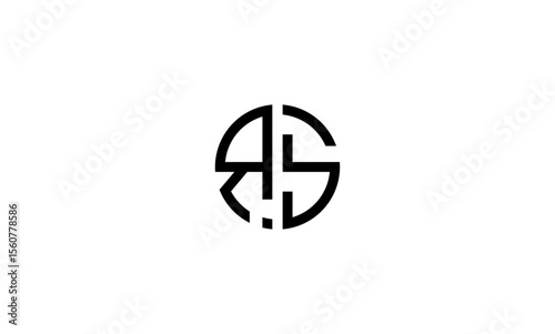 RS initial letters, monogram logo