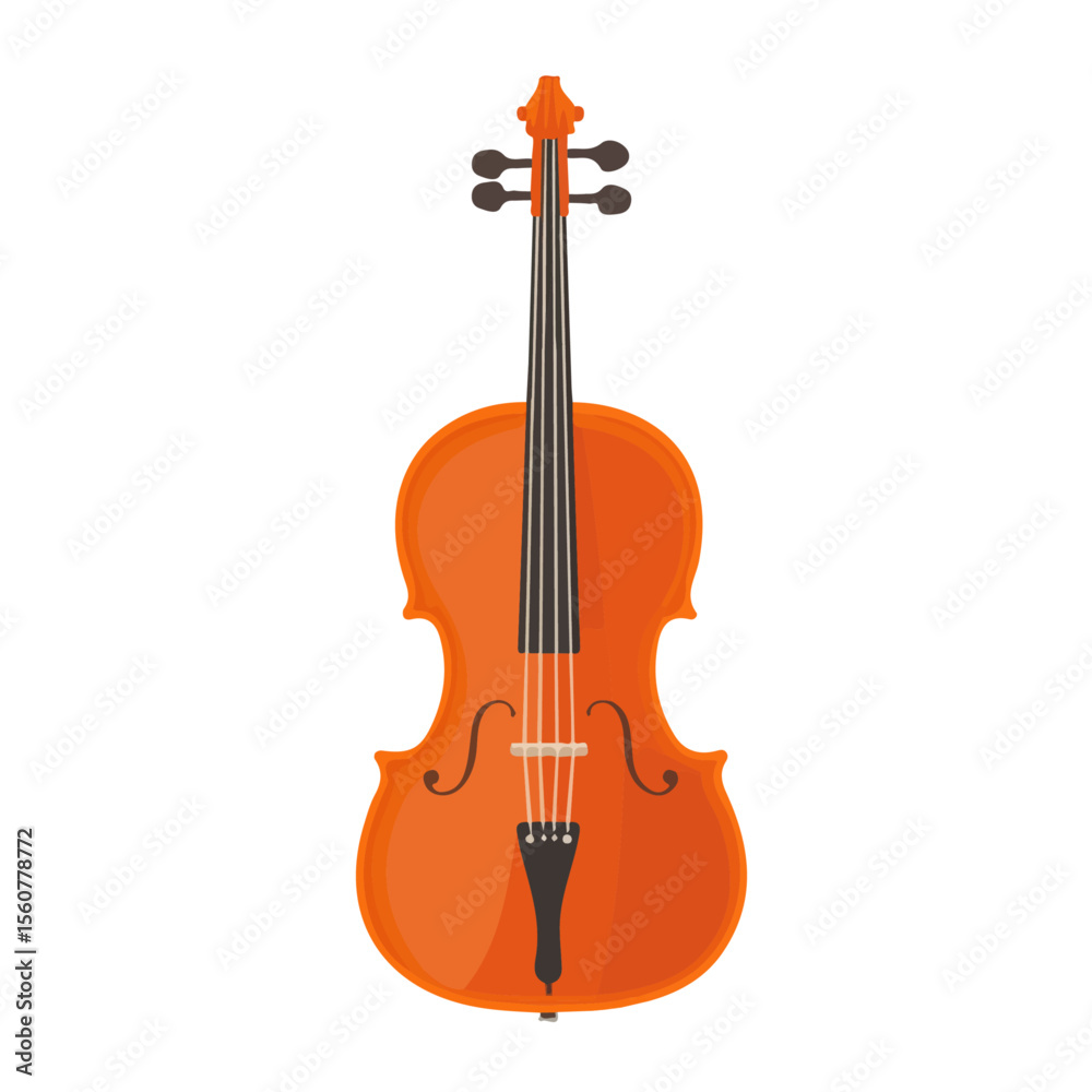Fototapeta premium 2D flat vector illustration of a Cello Endpin Stopper in icon style, isolated on white background