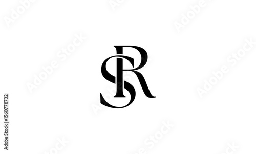 RS initial letters, monogram logo