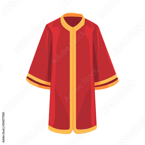 2D flat vector illustration of a Choral Robe in icon style, isolated on white background