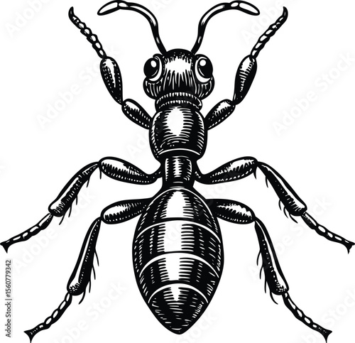 Detailed Illustration of a Fire Ant  High-Resolution Vector Graphic for Print and Digital Use
