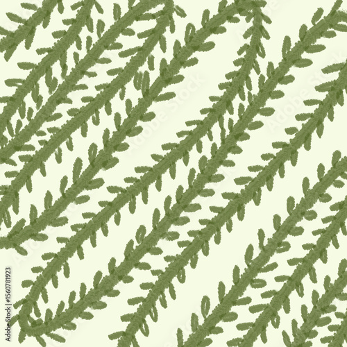 green leaves trendils abstract decoration
