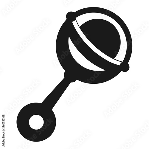 Baby Rattle Simple Icon Design