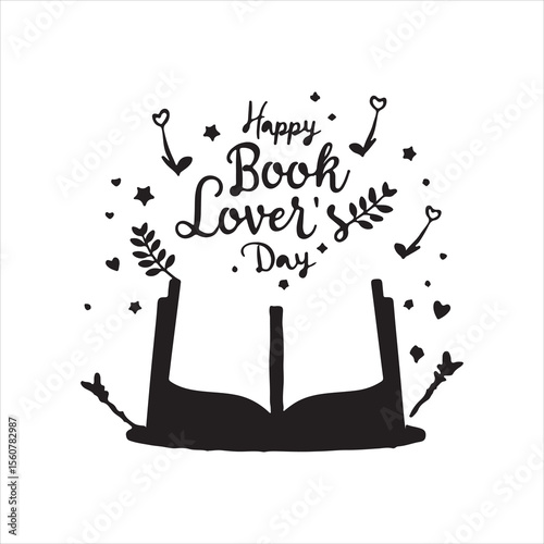 Happy Book Lovers Day Vector Illustration,
Open Book with Floral Elements Design,
Book Lovers Day Typography Art,
Elegant Open Book with Stars and Hearts,
Minimalist Book Lovers Day Celebration,