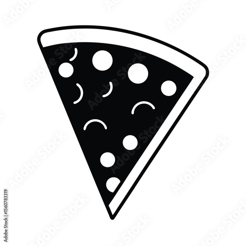 black pizza silhouette drawing