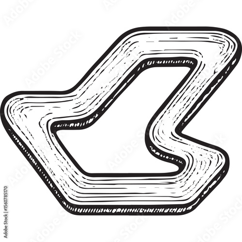 Explore unique race track designs with twists, turns, and loops, perfect for motorsport enthusiasts and graphic art projects