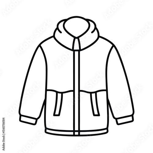 fleece jacket line art design