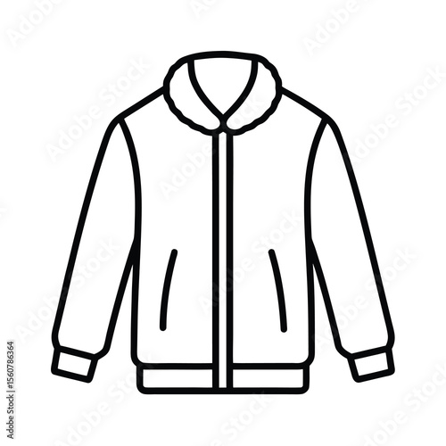 fleece jacket line art design