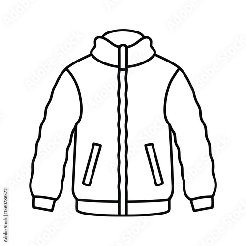 fleece jacket line art design