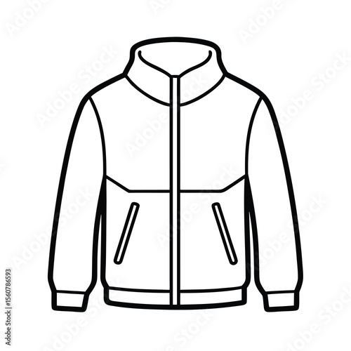 fleece jacket line art design