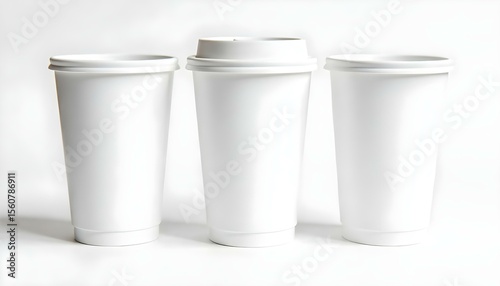 Wallpaper Mural white plastic cups Torontodigital.ca