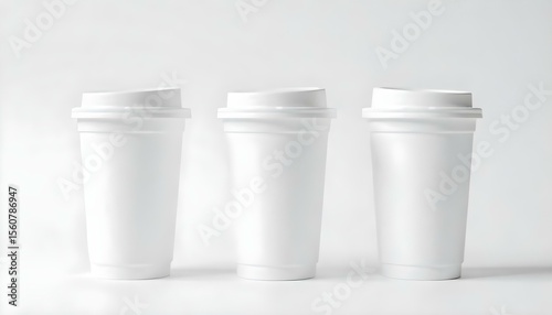 Wallpaper Mural white plastic cups Torontodigital.ca