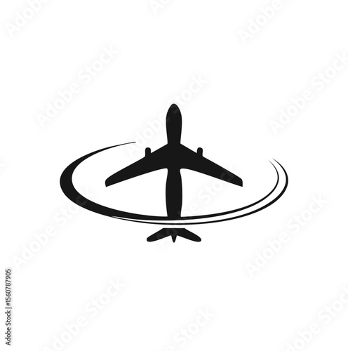 Airplane swoosh logo