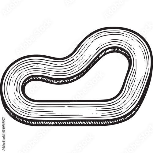 Explore unique race track designs with twists, turns, and loops, perfect for motorsport enthusiasts and graphic art projects