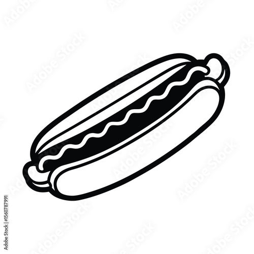 hot dog silhouette vector design