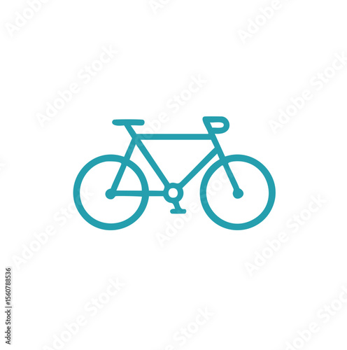 Teal Bicycle Outline