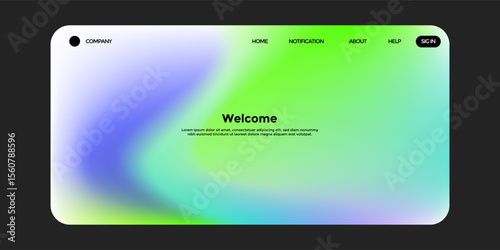 Abstract wave futuristic design of landing page. trendy gradient mesh website design. vector illustration eps 10