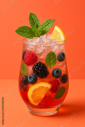 Cocktail Iced Colorato – Scatto Moderno da Studio.