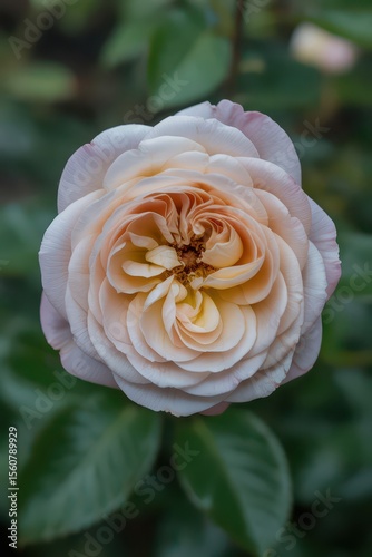Close-Up of Pale Peach Rose Bloom

