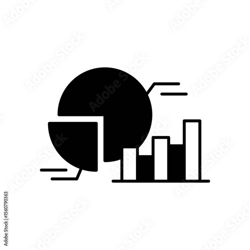 Pie Chart Data Analysis Solid Icon