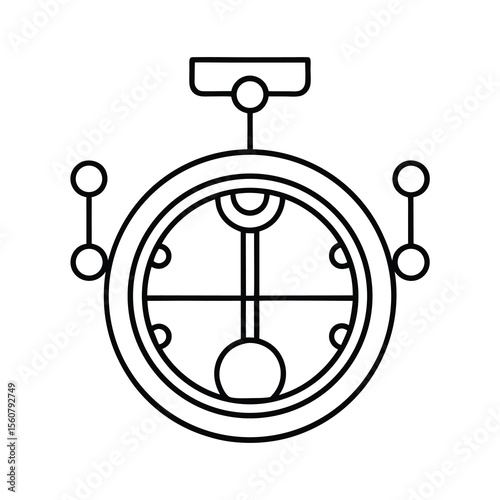 timer circuit line art design