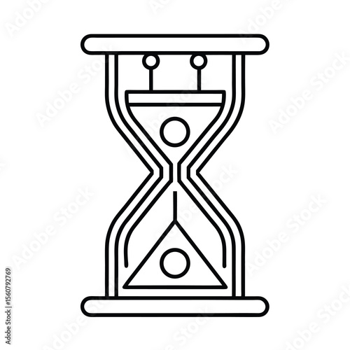 timer circuit line art design