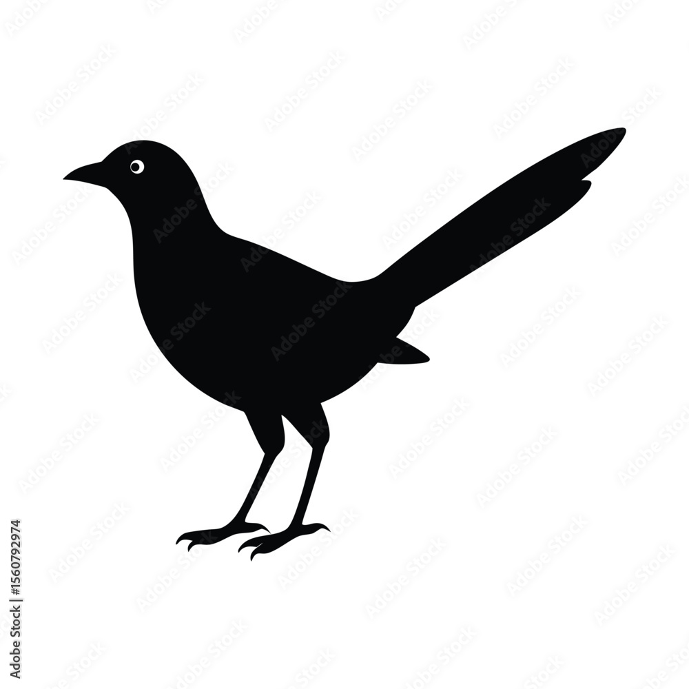 Obraz premium A Maasranga bird silhouette vector illustration