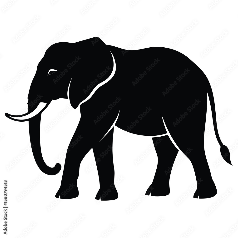 Fototapeta premium Majestic Elephant Silhouette