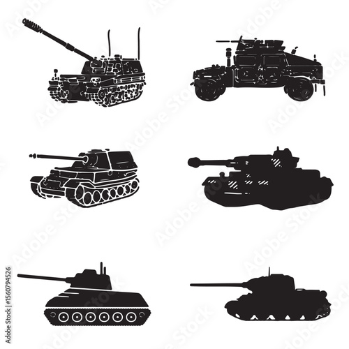 military tank silhouettes