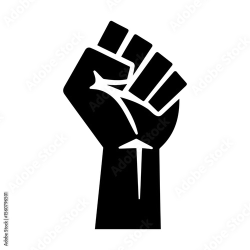 Icon of a raised fist symbolizing strength and resistance