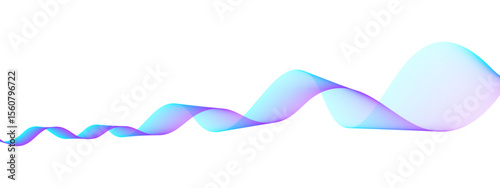 Vector wave dynamic music lines. Blue-violet abstract lines. Sound waves on transparent background for your design. PNG image