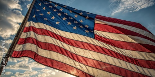 American Flag Low Angle Com...