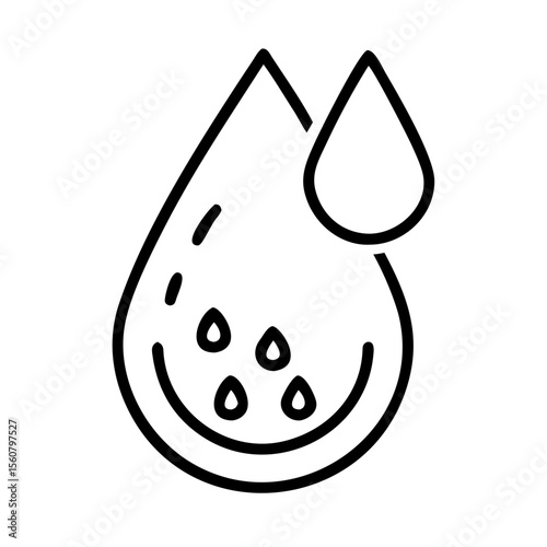 Blood Drop for Donation or Testing on Transparent Background