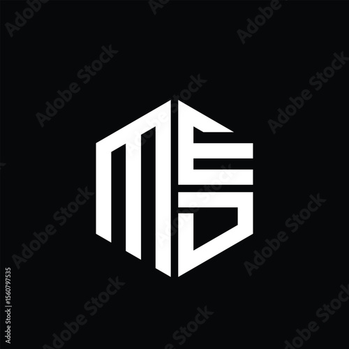 MED logo MED icon MED monogram MED letter minimalist Circle flat Unique modern abstract logo design.