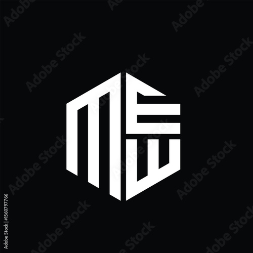 MEW logo MEW icon MEW monogram MEW letter minimalist Circle flat Unique modern abstract logo design.