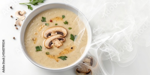 Creamy Mushroom Soup Top Vi...