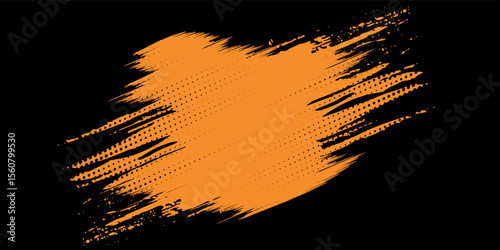orange black brush pattern wrap car sticker banner abstract sporty lines black orange grunge color combination. eps 10.