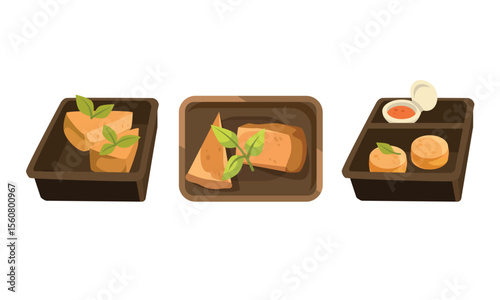 Explore a variety of delicious plantbased meal choices beautifully arranged in vibrant bento boxes