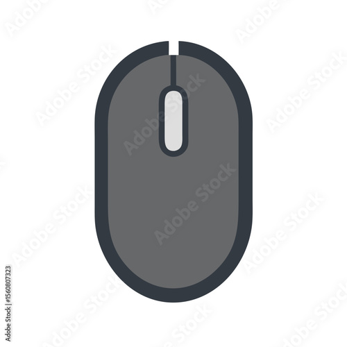 Gray Computer Mouse Photo,computer mouse isolated on white.