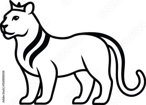 vector illustration of a tiger