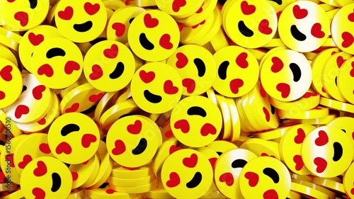 3D Emoji Balls Rain Transition
