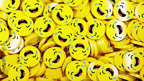 3D Emoji Balls Rain Transition