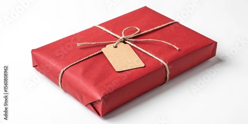 Red Gift Wrapped in Jute, B...