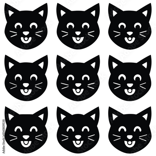 
Black Cat Face Avatars
