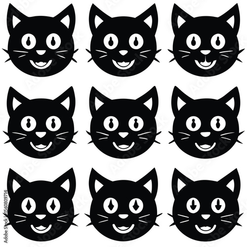 
Black Cat Face Avatars