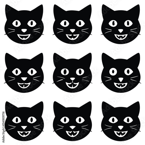 
Black Cat Face Avatars